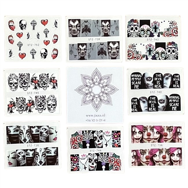 Halloween waterstickers/ water decals - 25 stuks Halloween waterstickers/ water decals - 25 stuks